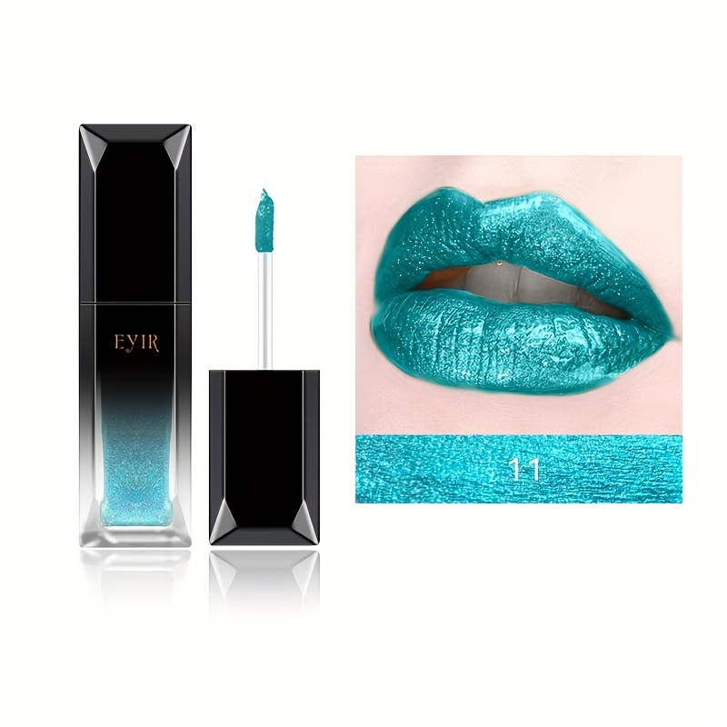 Eyir's Crystal Metallic Pearl Velvet Lip Gloss, Emitting Vibrant