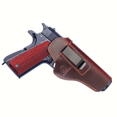 tactical genuine leather concealed carry 1911 holster compatible with colt springfield sig browning s w 1911