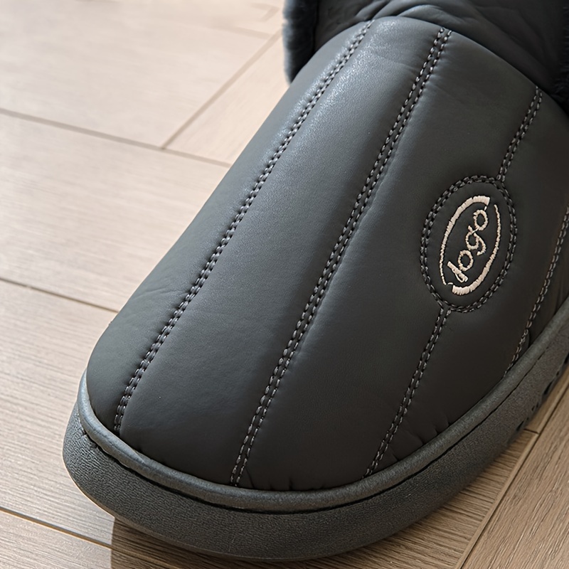 pantoufles dintérieur pour hommes, design rayures, chaud