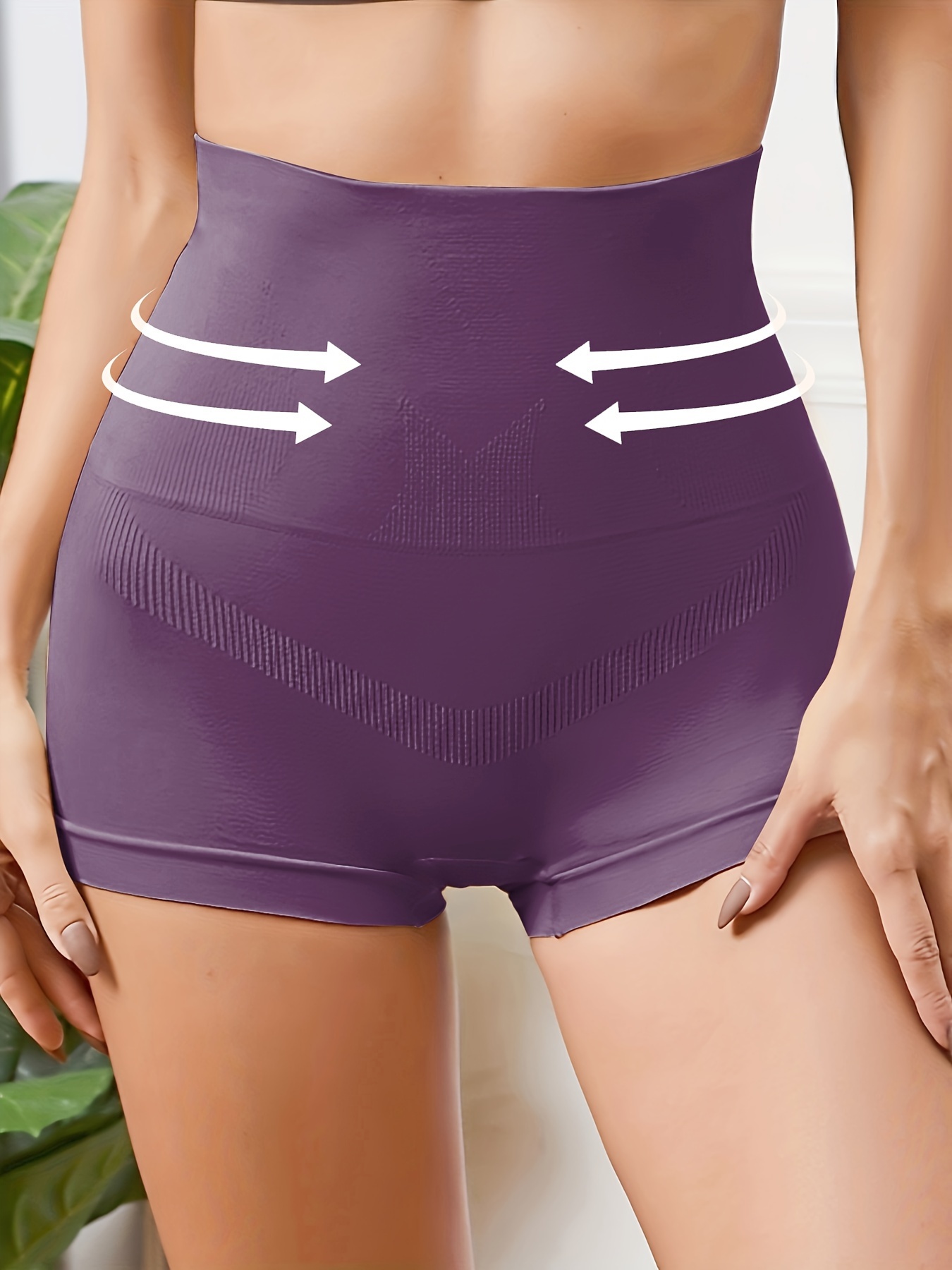 GLAMROOT Women's High Waist Seamless Slimming Panties 360 Tummy