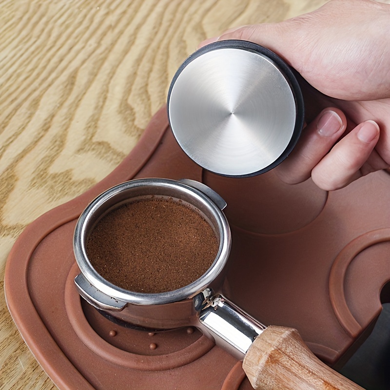 Manipulador y distribuidor de espresso de 2.008 in, nivelador de café de  doble cabeza para portafiltro Delonghi de 2.008 in, profundidad ajustable