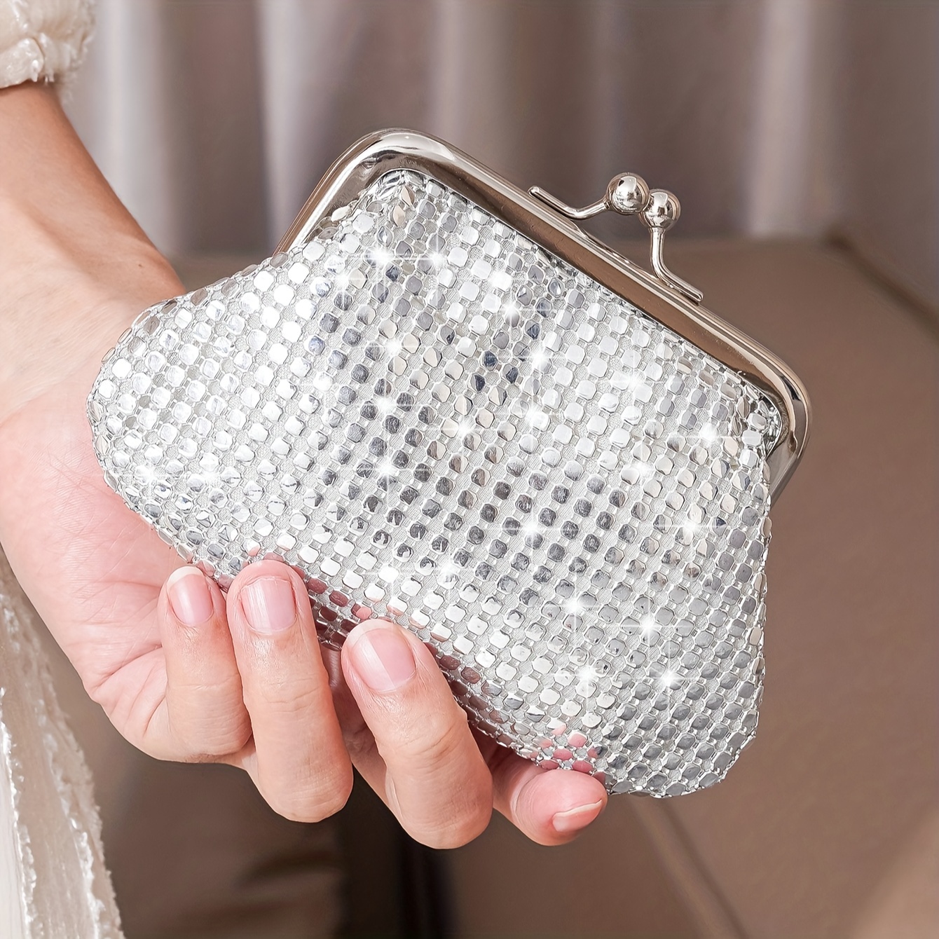 Mini Glitter Abendtasche, Elegante Silberne Münzbörse Für Frauen Für Party,  Klassische Prom-Tasche Zum Mitnehmen - Temu Austria