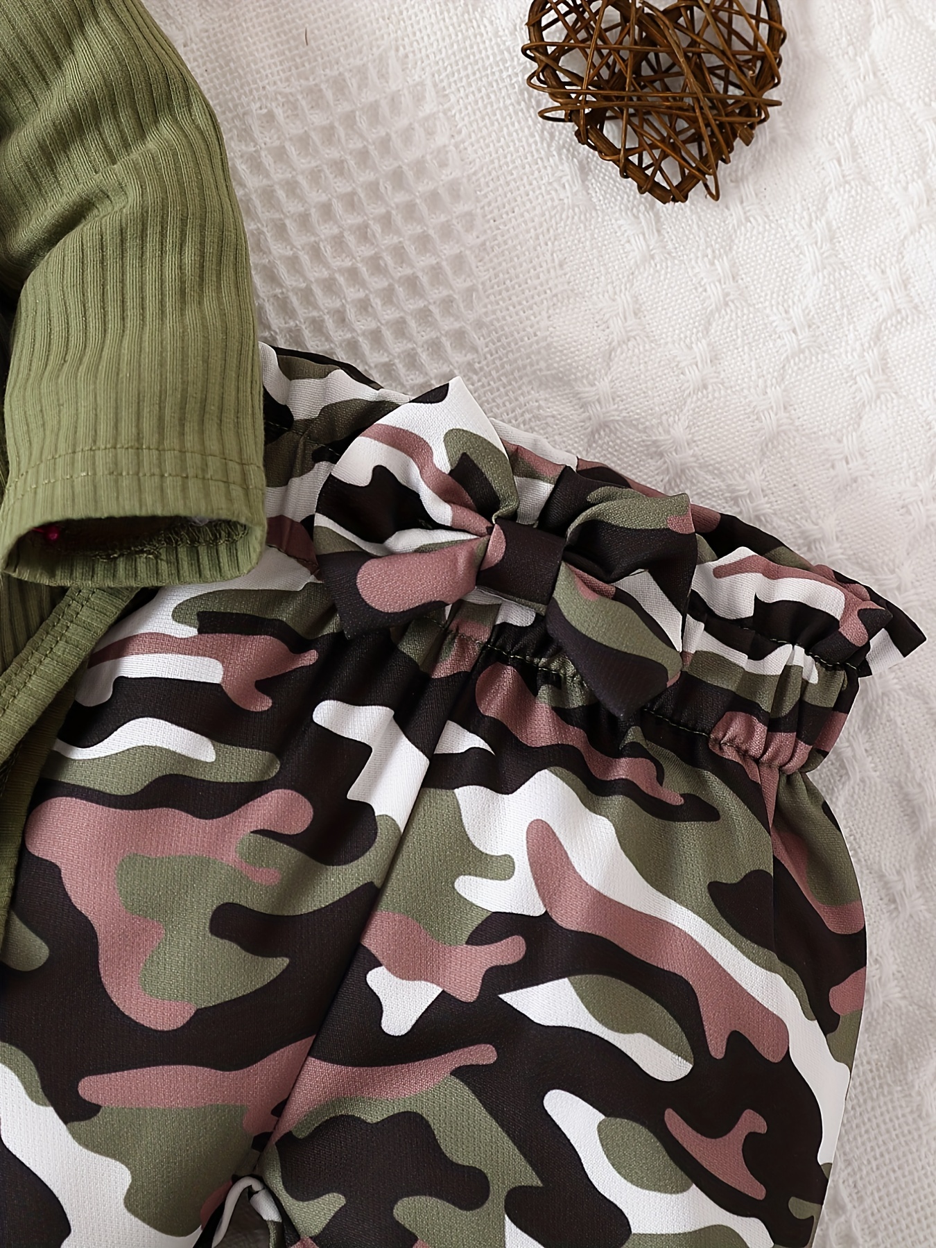 Baby Boys Romper & Camouflage & Headwear 3pcs Set
