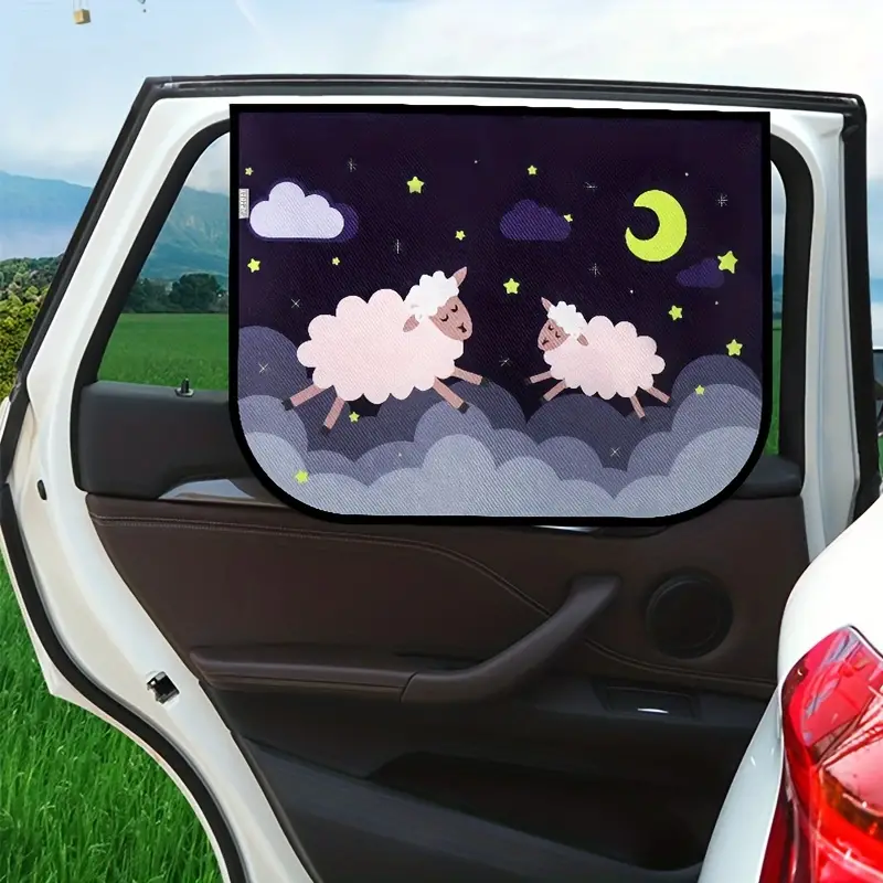 Universal-auto-sonnenschutz-abdeckung Uv-schutz-vorhang-seitenfenster-sonnenschutz-abdeckung  Für Baby-kind-nettes Karikatur-auto-styling - Auto - Temu