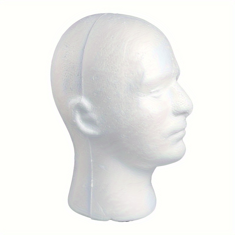 E-shop Männliches Kopfmodell Leichtes Männer-Puppenmodell Schaumstoff Langlebige Schaumstoffperücke Brille Hut Display Ständer Künstliche