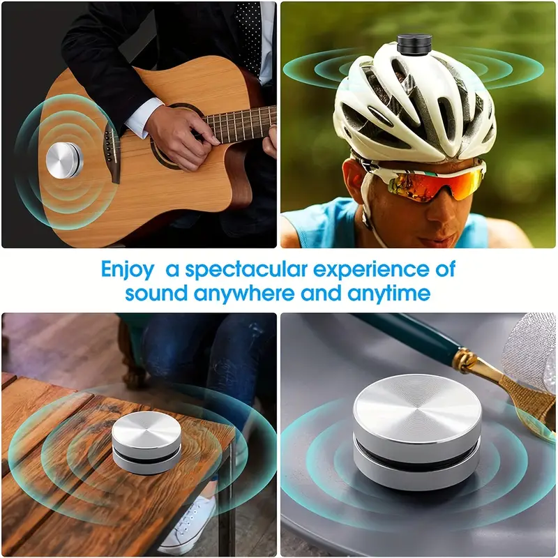 wireless mini speaker bone conduction portable wireless speaker stereo bass sound creative portable speaker mini size music player for home outdoor travel black 4