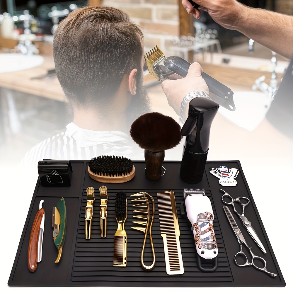 Hair Styling Tool Mat Barber Tools Organizer Mat Non Slip - Temu