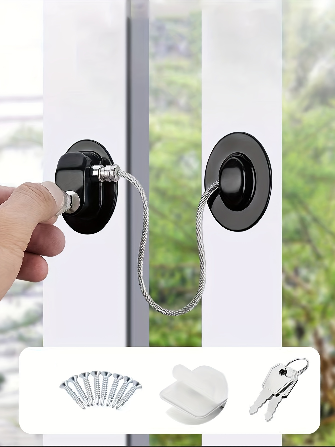 1 Set Round Window Buckle Locks Limiters, Sliding Door Locks, Protective  Anti-theft Door And Window Safety Locks, No Drilling Required, With Adhesive