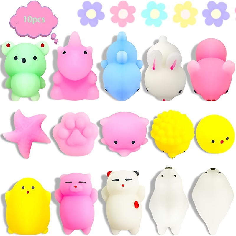 Mochi Squishy Mini Squishes Toys Assorted Colors Animals - Temu