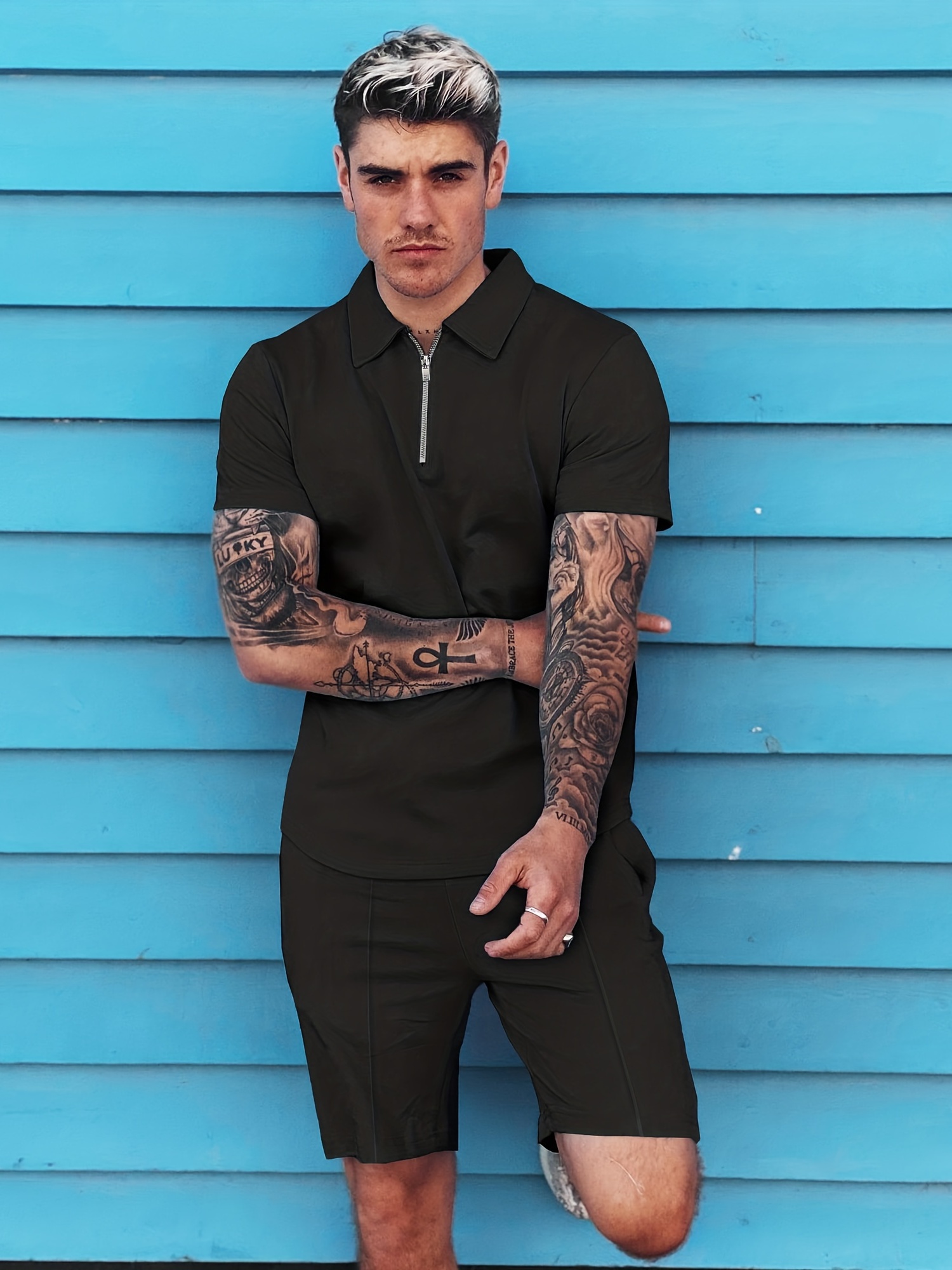 Summer Men's Short-Sleeved Shorts Suit Loose T-shirt Sports Style