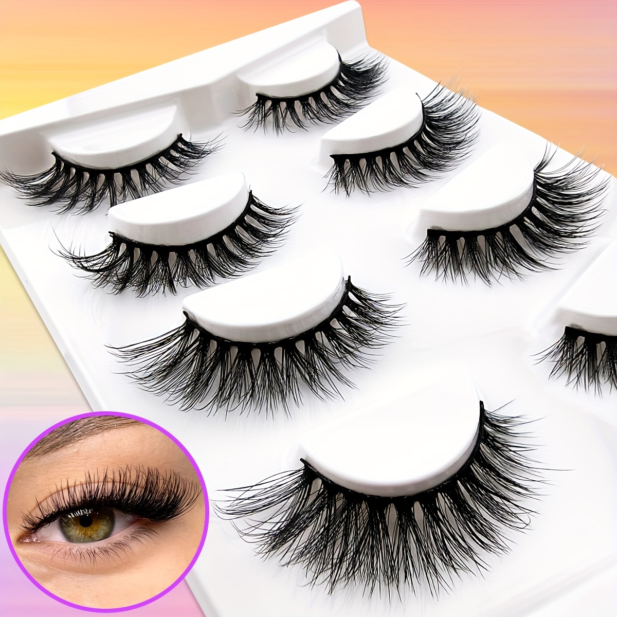 Cat Eye Lashes Wispy Natural Faux Mink Lashes Fluffy Volume - Temu Canada