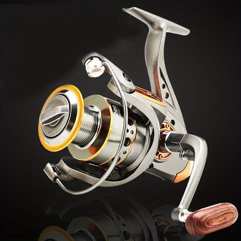 Unomor 2pcs Freshwater Fishing Coil Spool Metal Fishing Rod Lure Wheel  reels with line wisking Tool Electric Electric Saltwater Fishing reels  Fishing