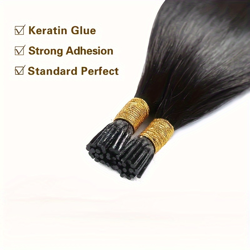 PreBonded 100% Remy Human Hair I Tips Fusion Extensions Clear