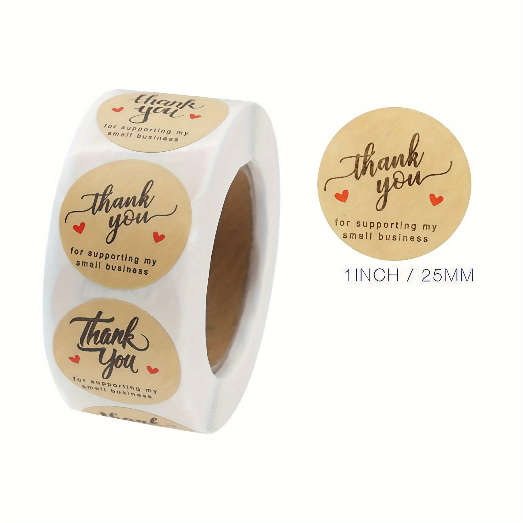 Thank You For Supporting My Business Kraft Stickers With - Temu