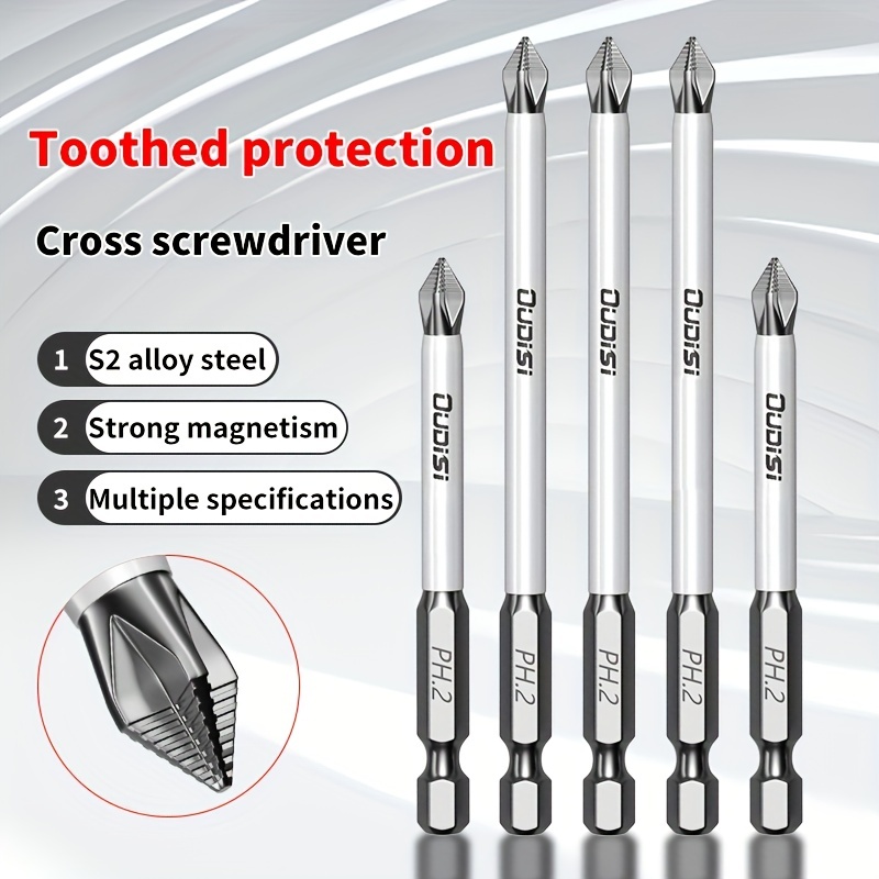 

Cross Screwdriver Head, Strong Magnetic Anti Slip Tungsten Steel, High Hardness Electric Screwdriver Tool, Screwdriver Head, Hand Electric Drill, Hexagonal Set Head