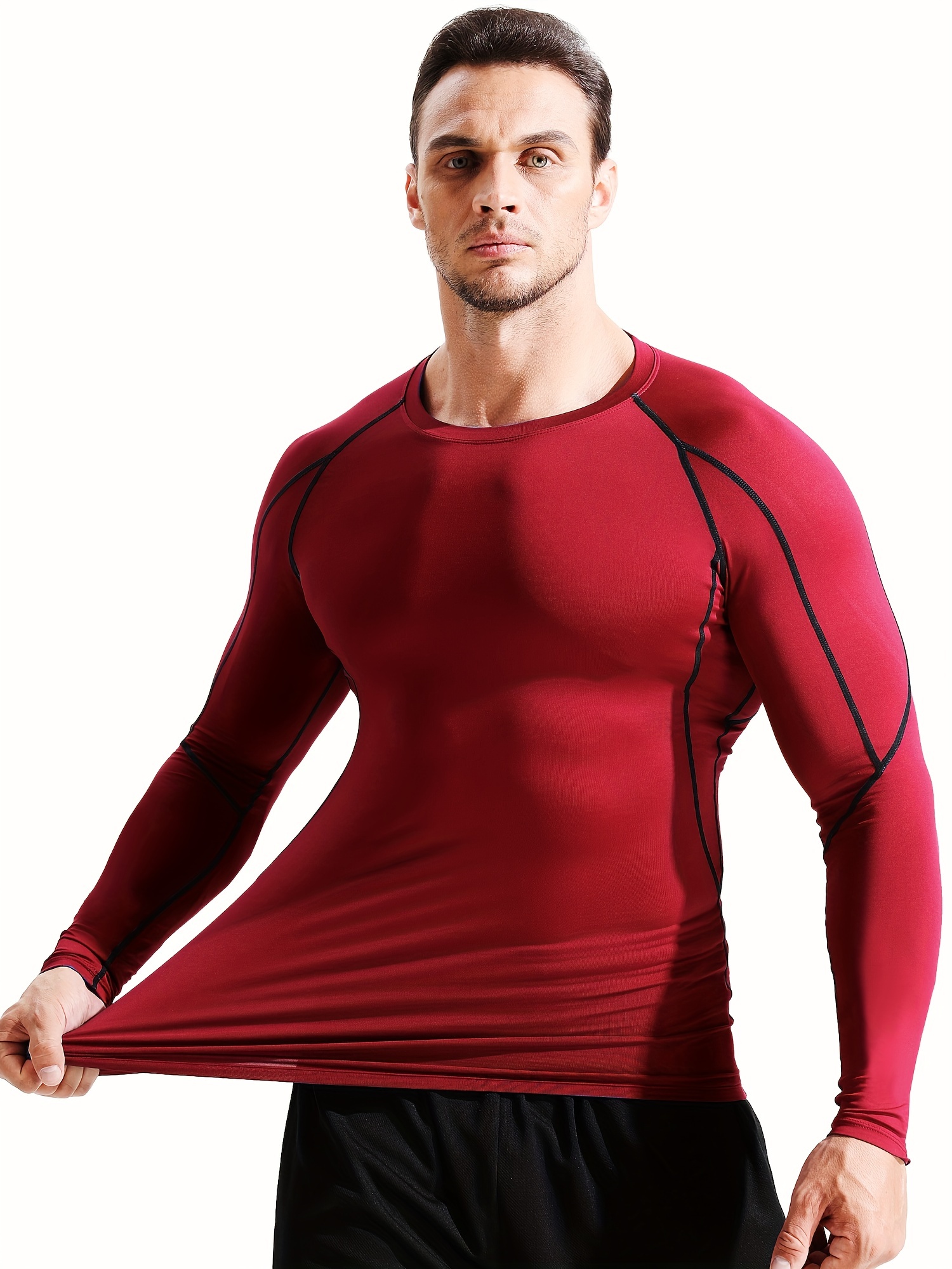 Autumn Long Sleeve Compression Shirt Men Fitness T-shirt Sports