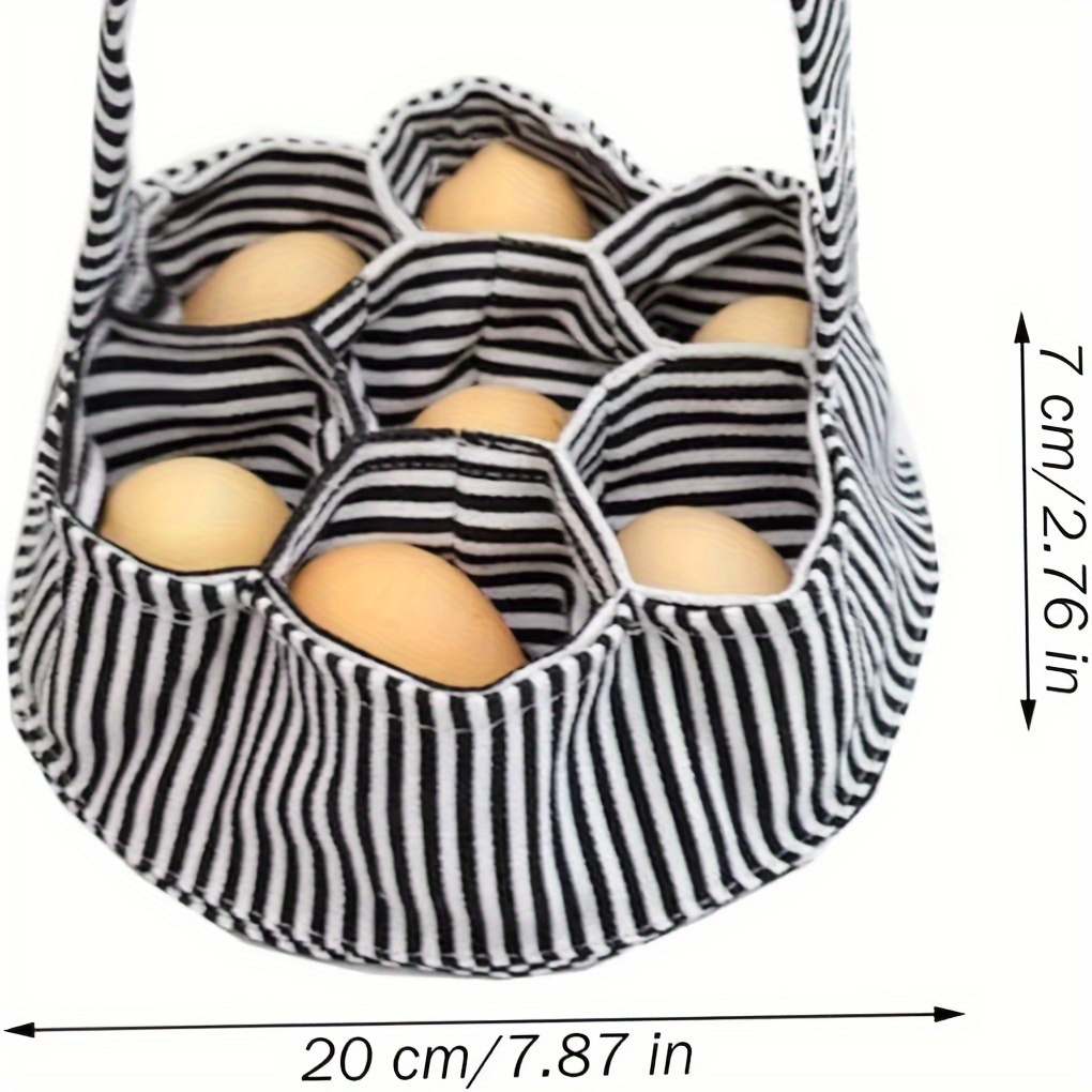  Canvas Egg Bags Fresh Egg Collecting Basket with 7 Pouches Eggs  Gathering Bag Fresh Eggs Container for Chicken Goose Egg : Home & Kitchen