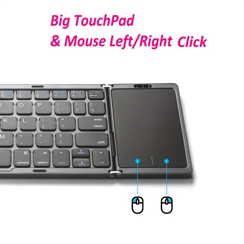 Acquista Tastiera Bluetooth pieghevole multi-dispositivo con touchpad  Tastiera wireless di ricarica portatile con custodia pieghevole per tablet  Ipad