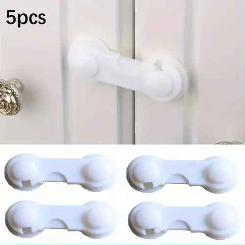 White Kids Safety Cabinet Locks Baby Proof Security - Temu