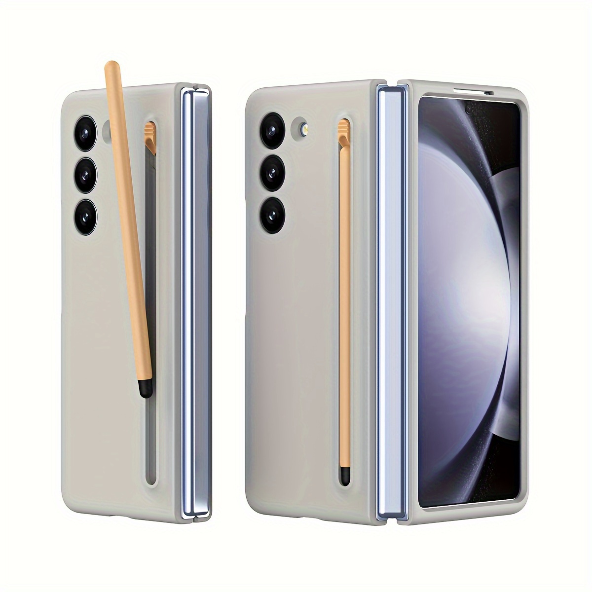 phone case high end business skin case suitable for samsung galaxy z fold 5 fold   3 fold 6 and fold 7 featuring a flexible     stylus     a tempered glass film