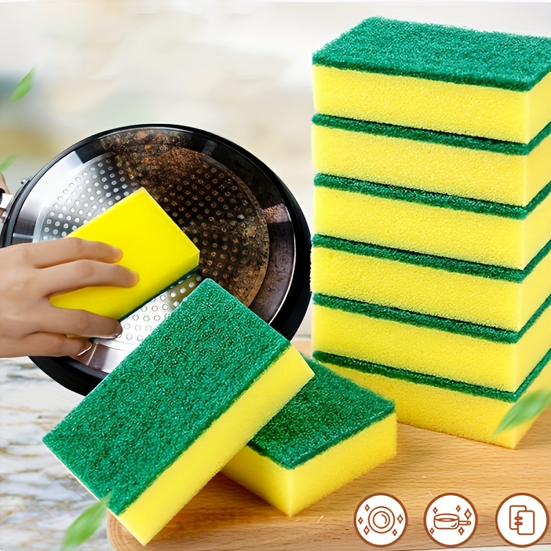 Dishwashing Sponge, Scouring Pad, Cleaning Brush, Magic Dishwashing Pot,  Pot Brush, Bowl Sponge, Kitchen Sponge - Temu