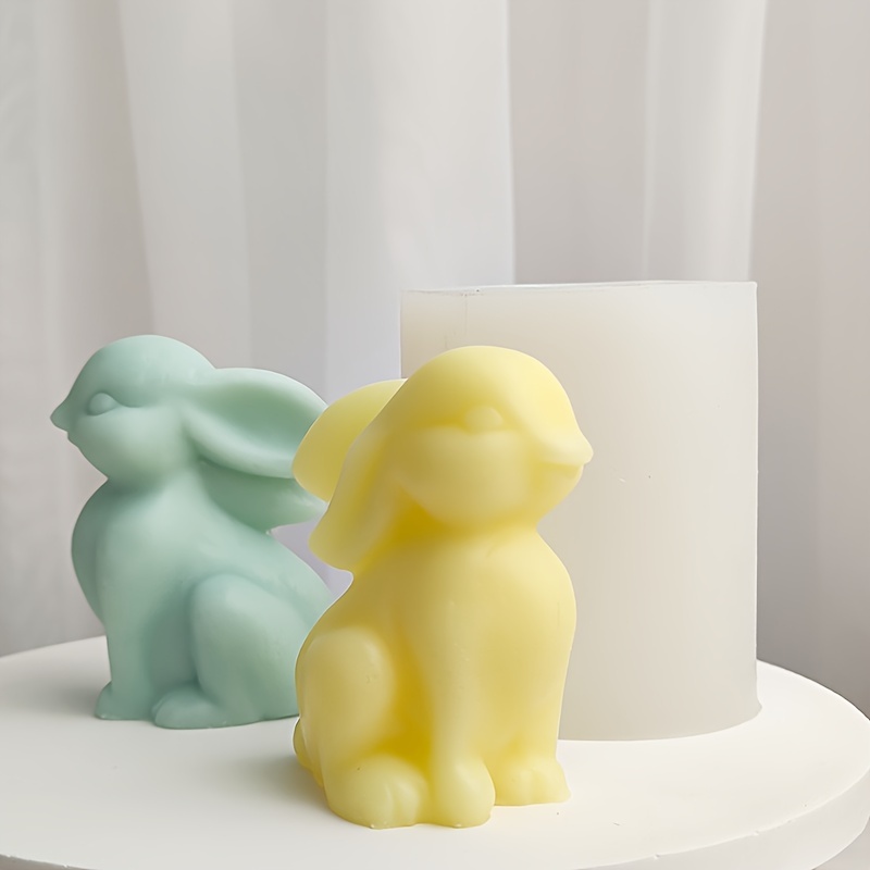 Standing Cute Rabbit Silicone Molds DIY Handmade Scented Candle