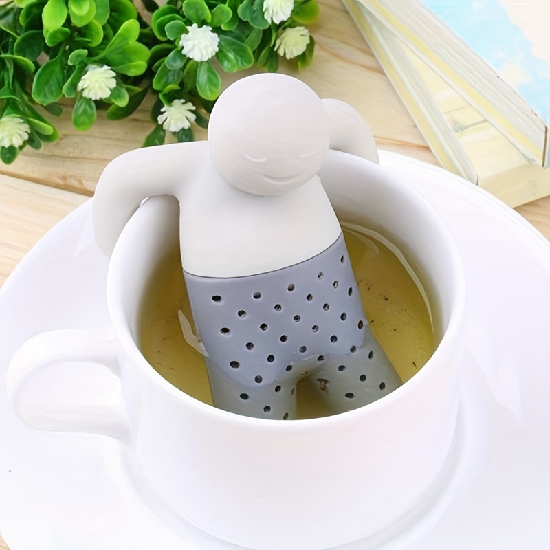 Food Grade Silicone Tea Strainer Mr.tea Tea Mister Man Shape - Temu