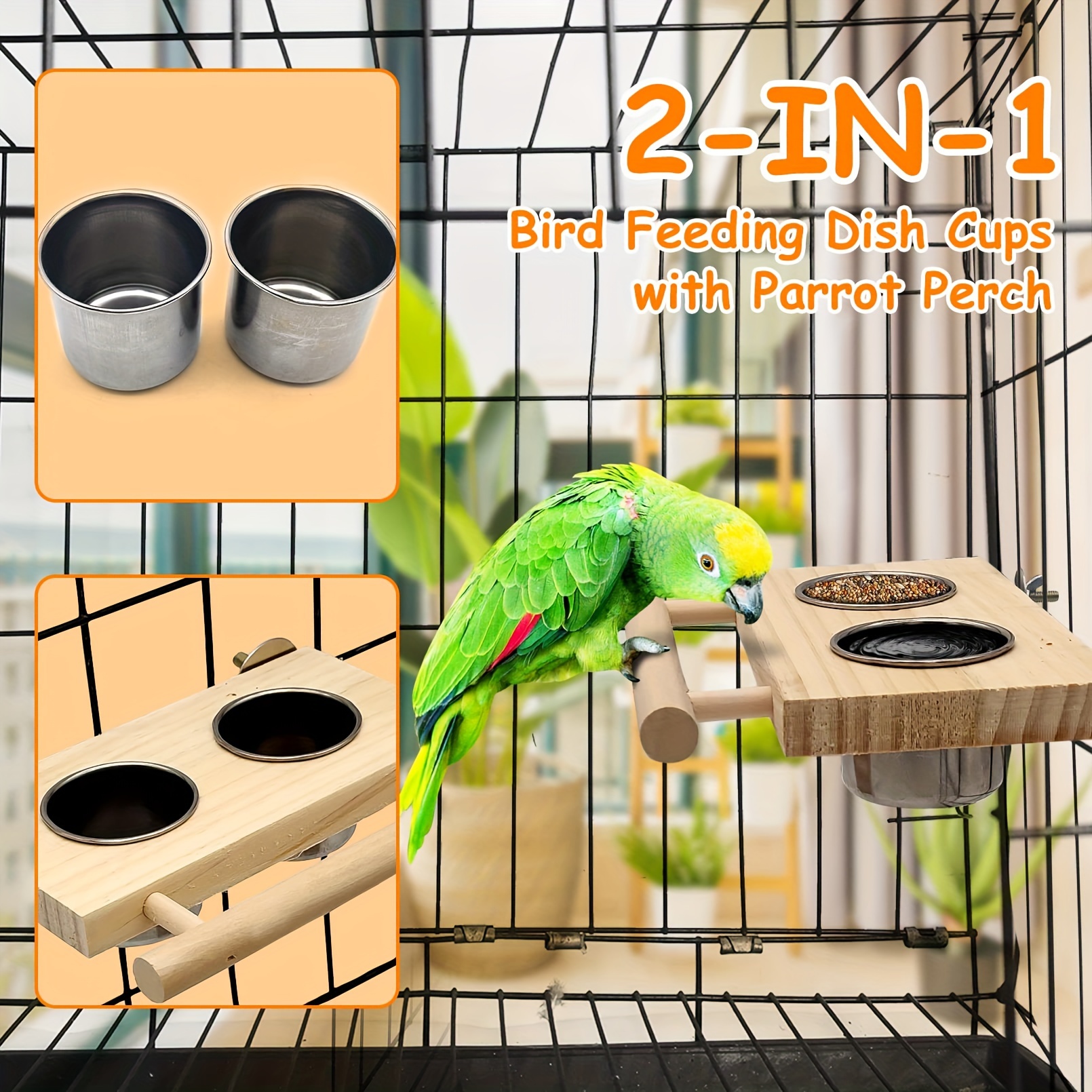 Parakeet food clearance dish