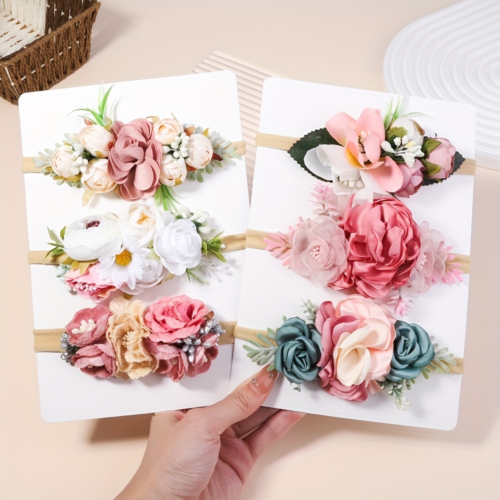 Head decoration with flowers baby girl hair accessories