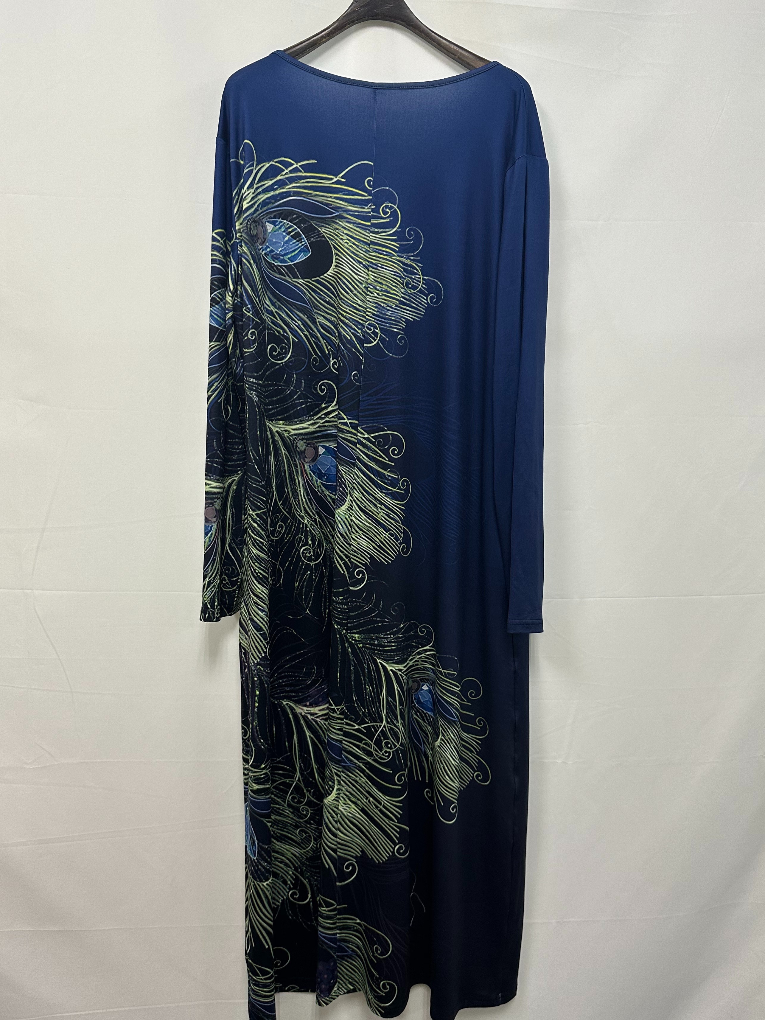 Pants Peacock Print, Plus Size Peacock Pants