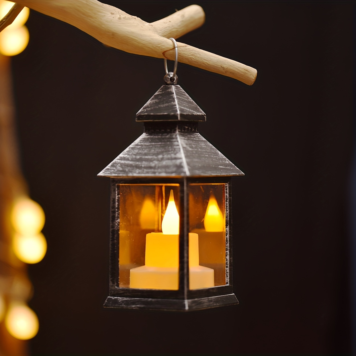 Small Vintage Lantern Portable Wind Lamp Hanging Light Aaa - Temu