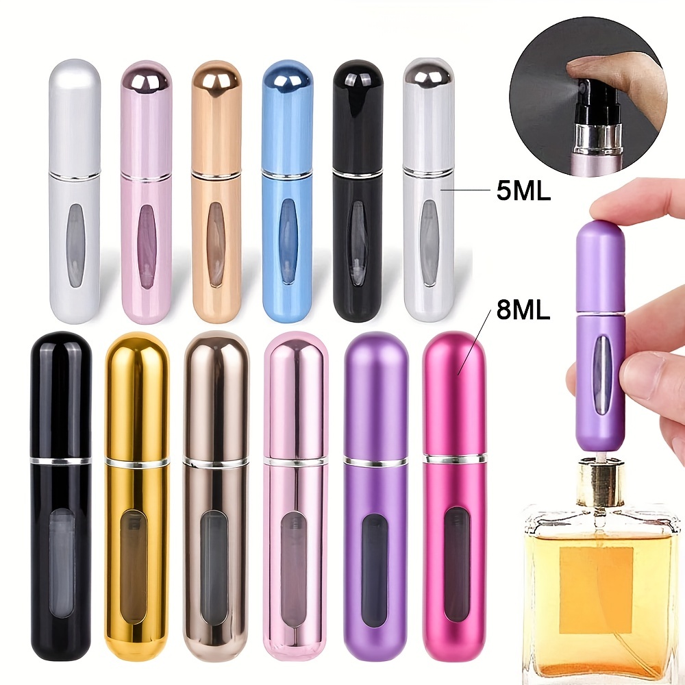 

5/8ml Perfume Spray Bottle Mini Portable Perfume Atomizer Liquid Container For Cosmetics Mini Aluminum Spray Bottle Refillable Perfume Bottles, Ideal Choice For Gifts