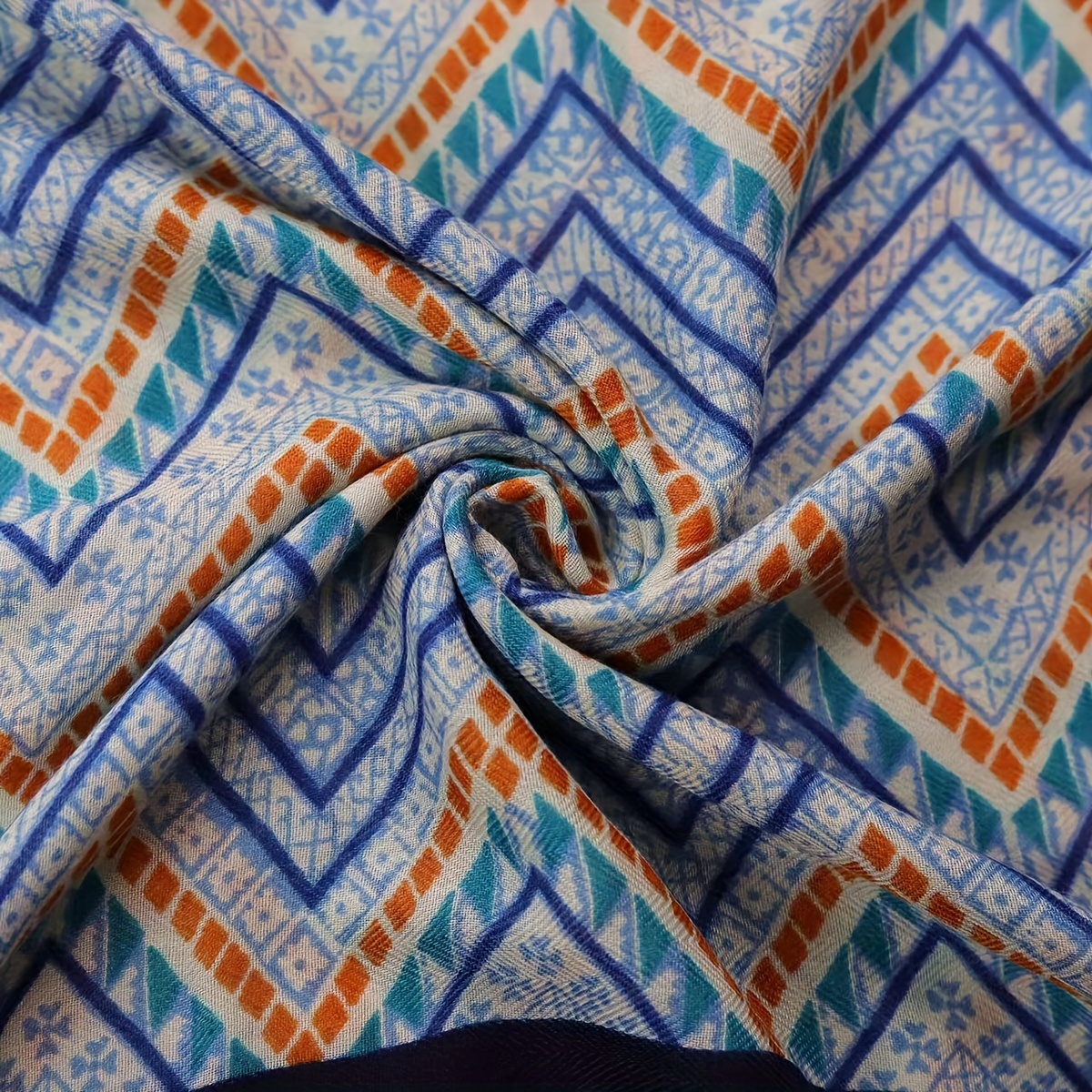 Scarf orange striped navy, Scarves