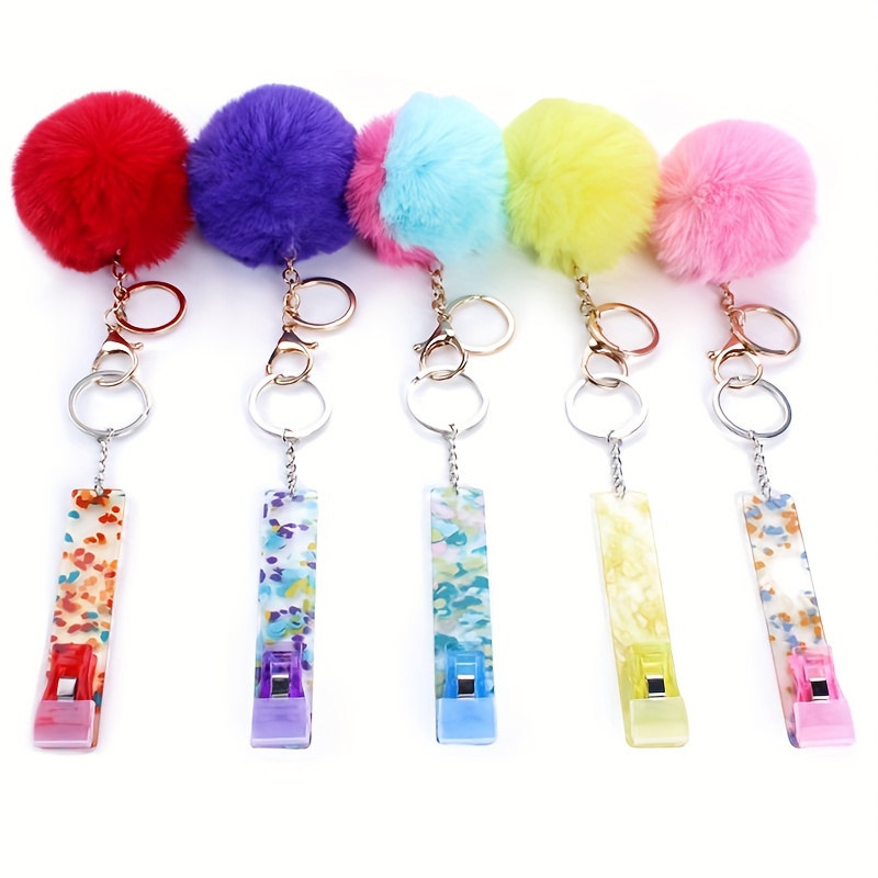 CREDIT CARD PULLER OR GRABBER KEYCHAIN FOR LONG NAILS