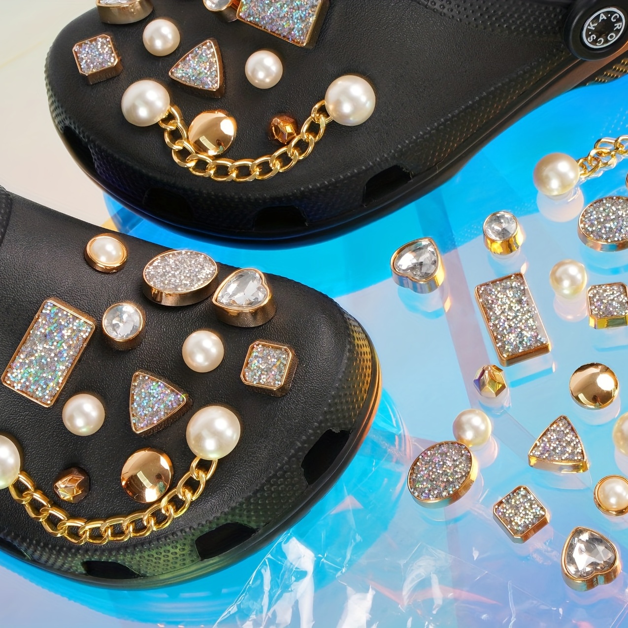 Bling Shoes Charms for Croc Shoes Decoration/Diamond Charms for Girls and  Women/Luxury Sandal Charms with Luxury Clog Accessories/Women Girls Party