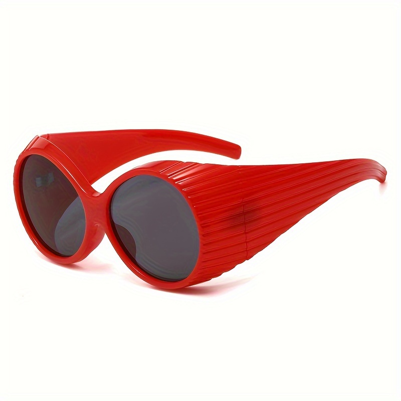 Oversized Vintage Punk Goggle Sunglasses Women Y2k Round Wrap Around  Eyewear Retro Brand Designer Shades Uv400 Oculos - Temu