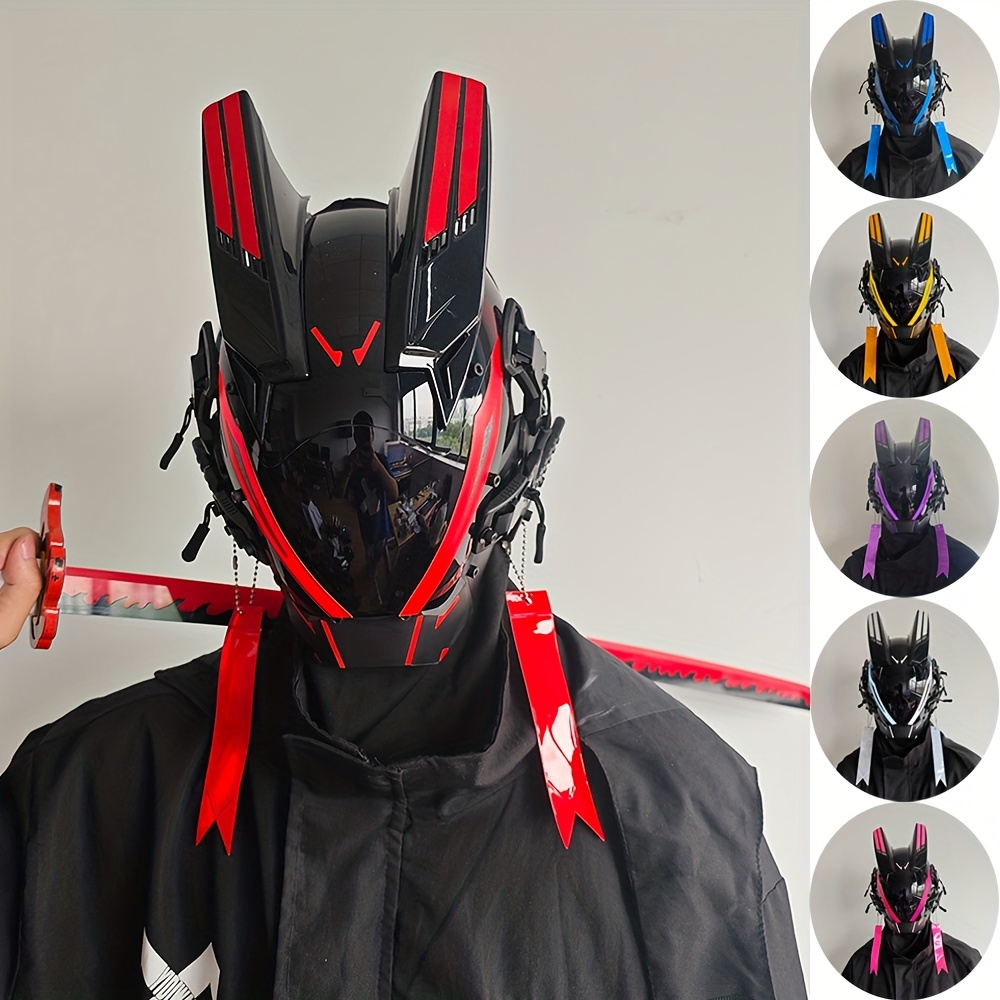 MOYACA Maschera LED con rilevamento dei gesti, maschera illuminata per  bambini/uomini/donne LED maschera di Halloween per feste in costume :  : Moda