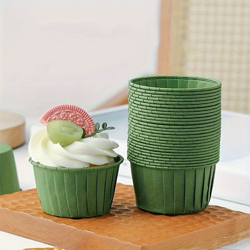 50 PCs Greaseproof Parchment Standard Size Cupcake Liners in 2023