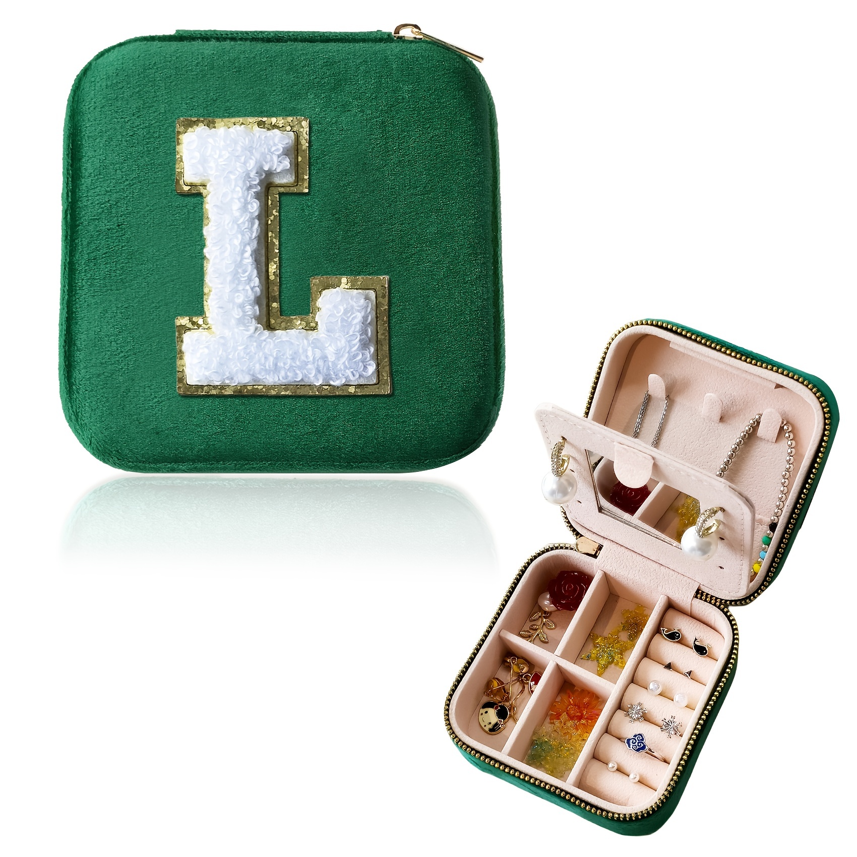 Simple Chenille Letter Jewelry Storage Box, Mini Portable Travel Organizer,  Versatile Carry On Box - Temu