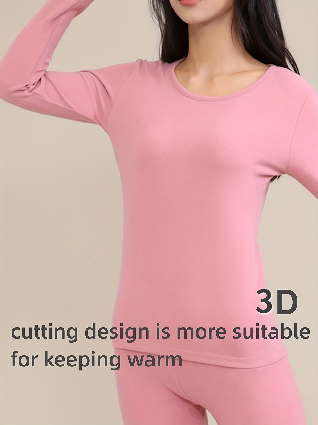 Hodo Seamless Thermal Underwear Set Long Sleeve Crew Neck - Temu