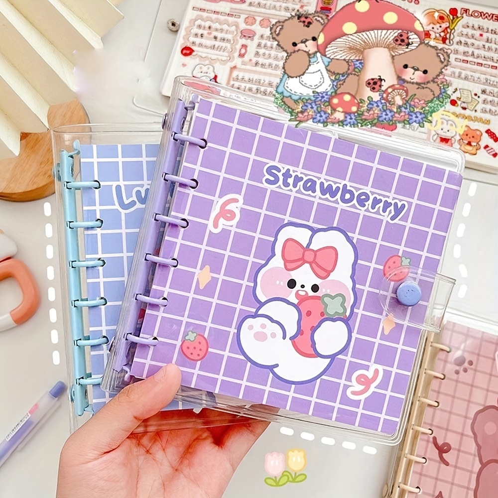 100 Sheets Korean Cute Cartoon Notebook Loose Leaf Detachable Book Kawaii  Bear Scrapbook Journal Planner Notebook