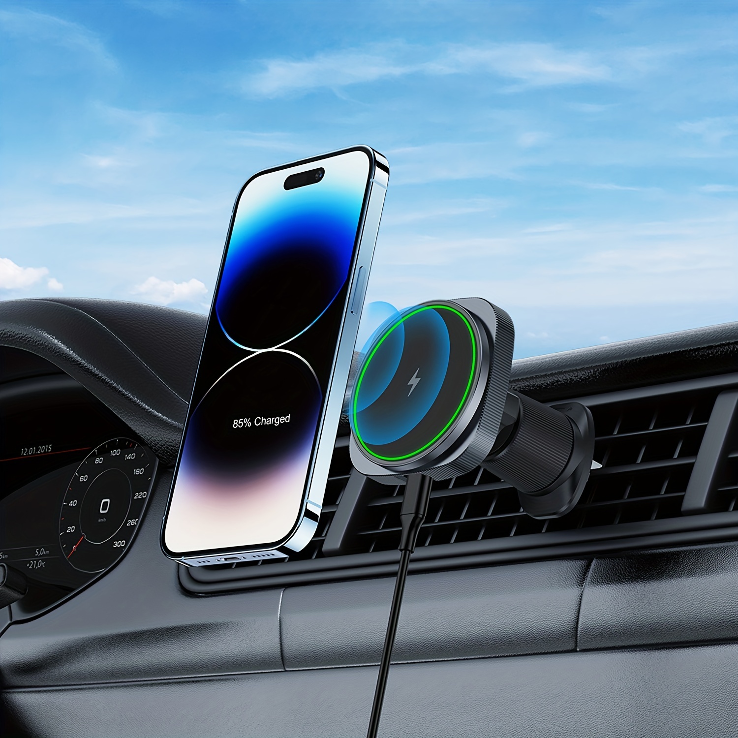 Hooshu Car Mount Charger Wireless Charger Car Magnetic Phone - Temu