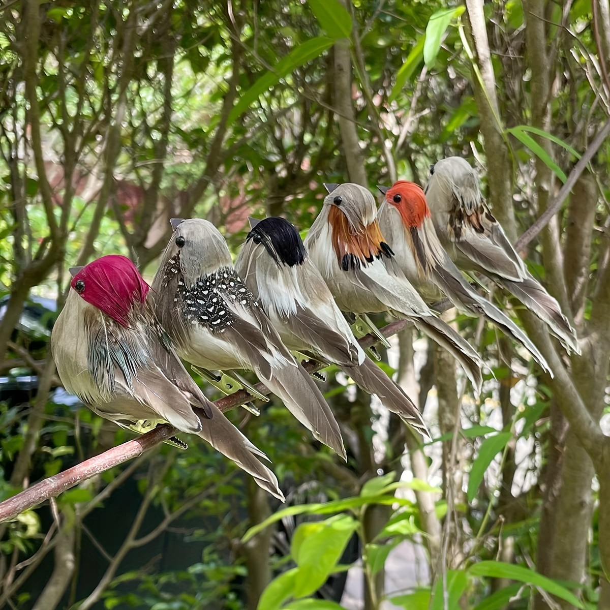 3pcs petits oiseaux pour l'artisanat ornement d'oiseau artificiel