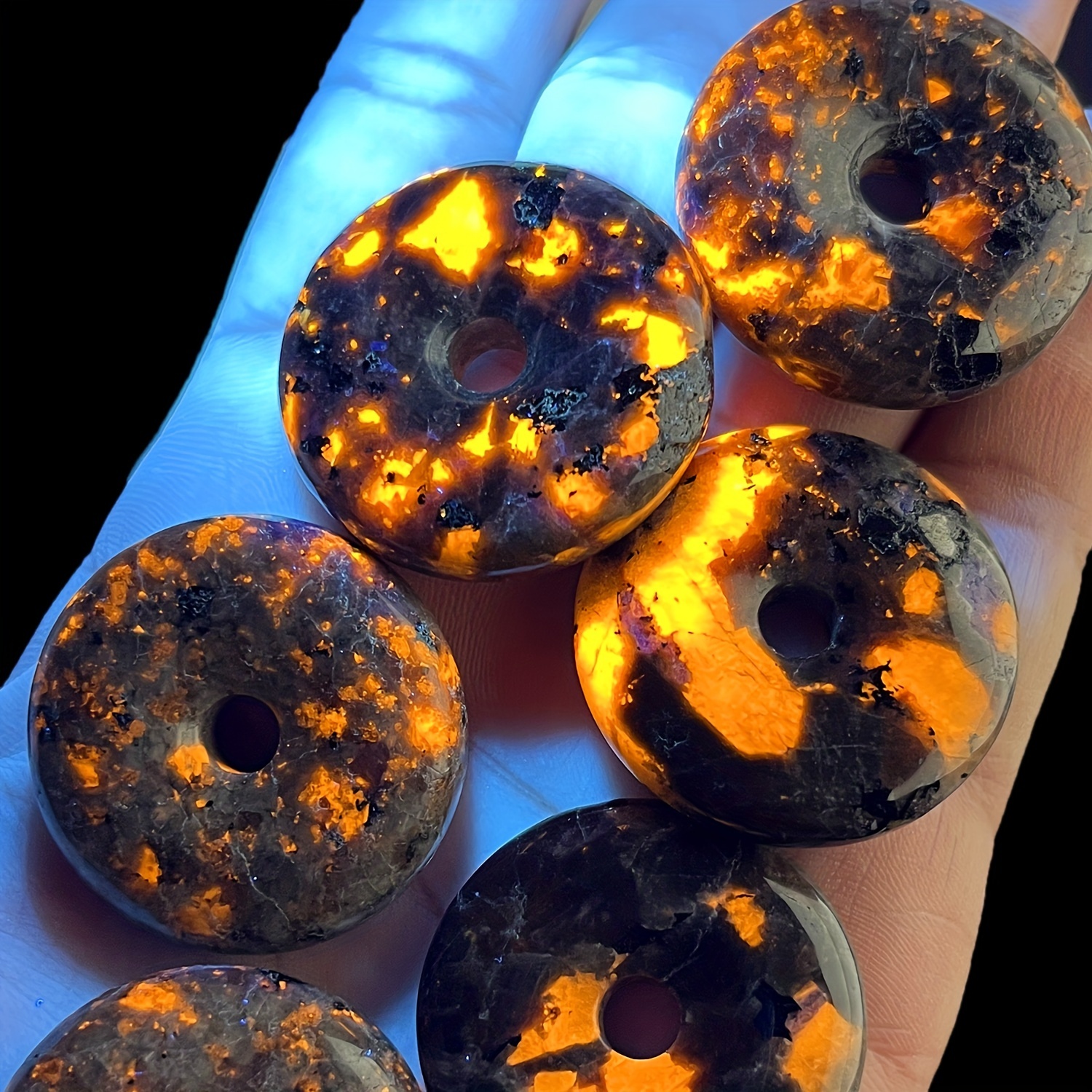 Healing Stone Round Circle Shaped Crystal Charm