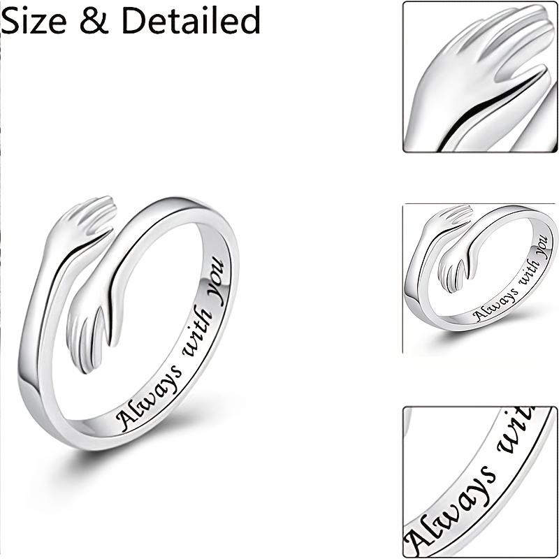 18K Plated Lady Hug Adjustable Ring