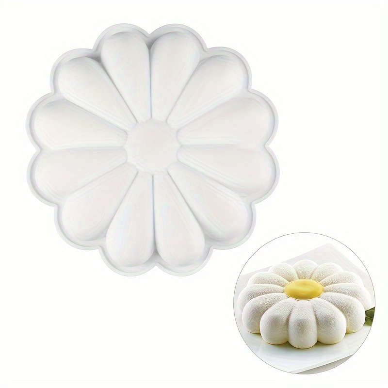 

1pcs Silicone Cake Mold With Flower Shape, Baking Cake Mold, Pastry Mold, 22x5cm/ 8.66x1.96inch Baking Supplies, Christmas Gifts For Bakers, Mom, Daughter And Friends