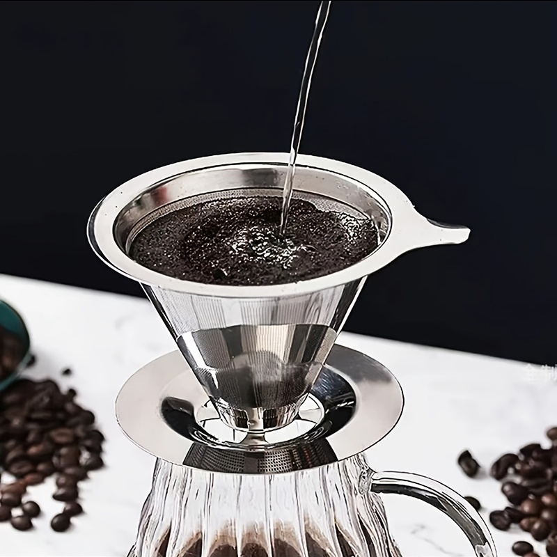 Filtre à café réutilisable taille 4 acier inoxydable