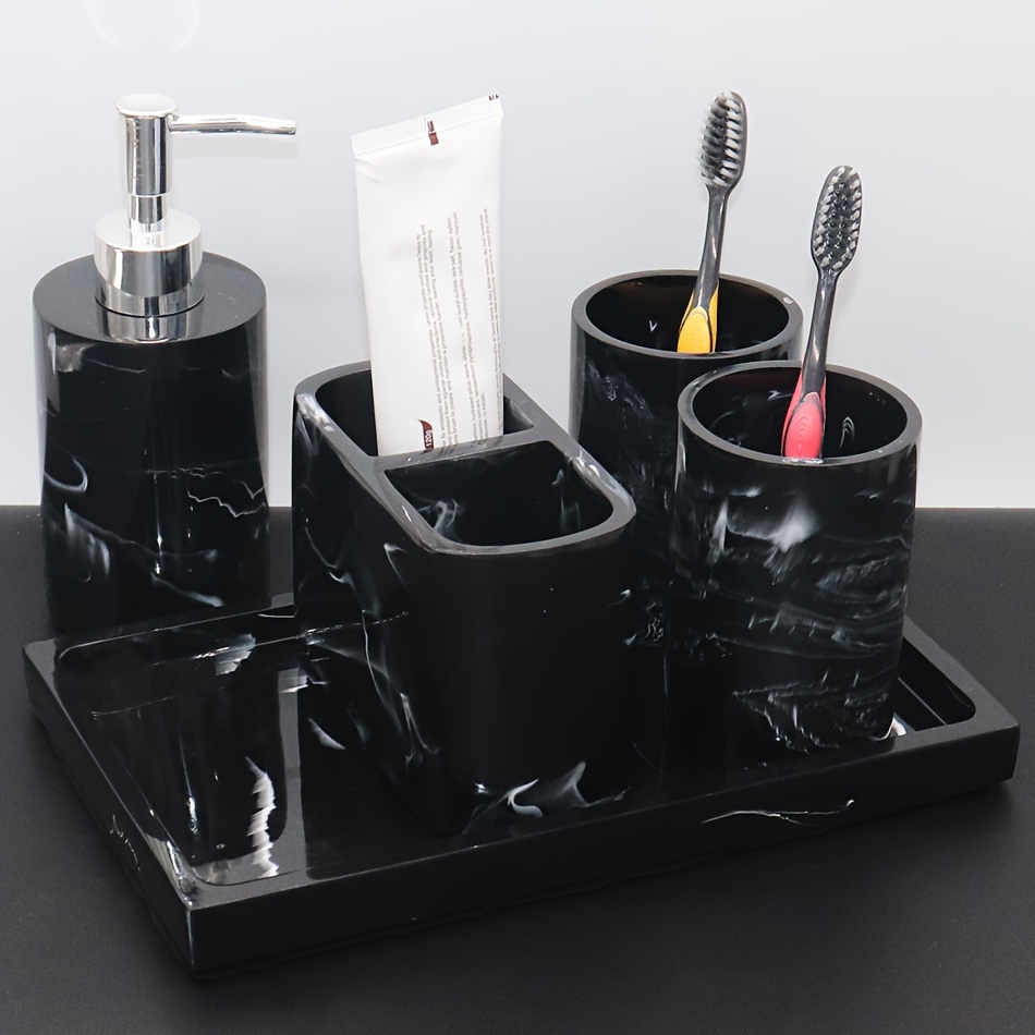 Complete Bathroom Accessory Set Includes Lotion Dispenser - Temu