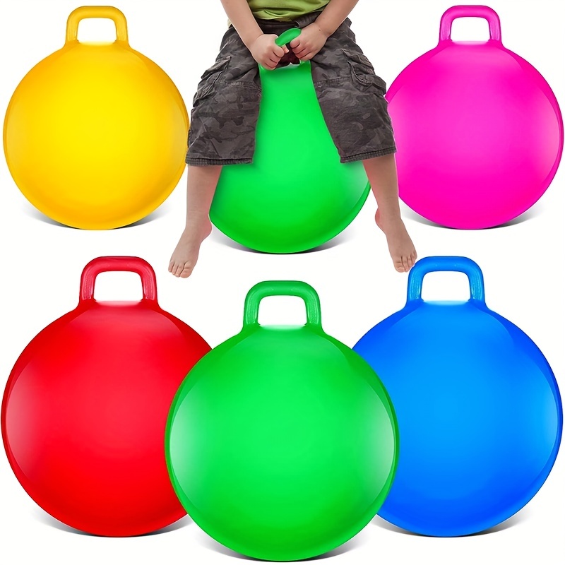 

22inch Jump Ball With Handle Bounce Ball Big Bounce Ball Jump Toy Inflatable Jump Ball Toy Jump Ball Boy Girl Gift Jump Sports Party Gift (random Color)