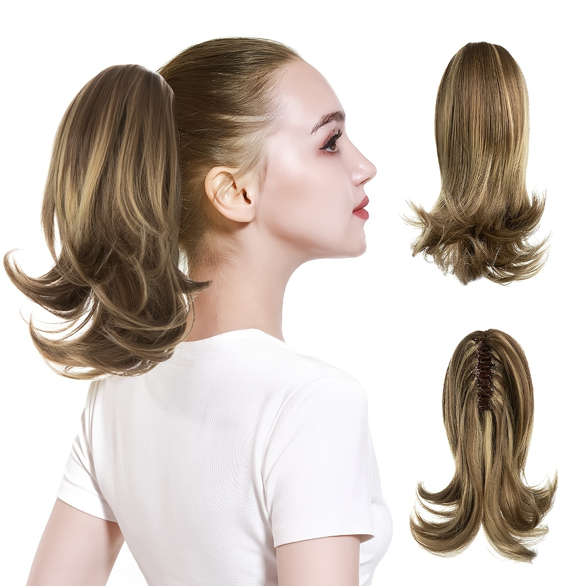 Taupe hair outlet piece